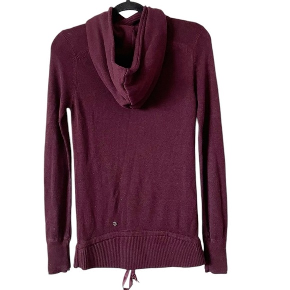 Lululemon Sweet Savasana Pullover Hooded Sweater Heathered Bordeaux Size 4 - Picture 6 of 16